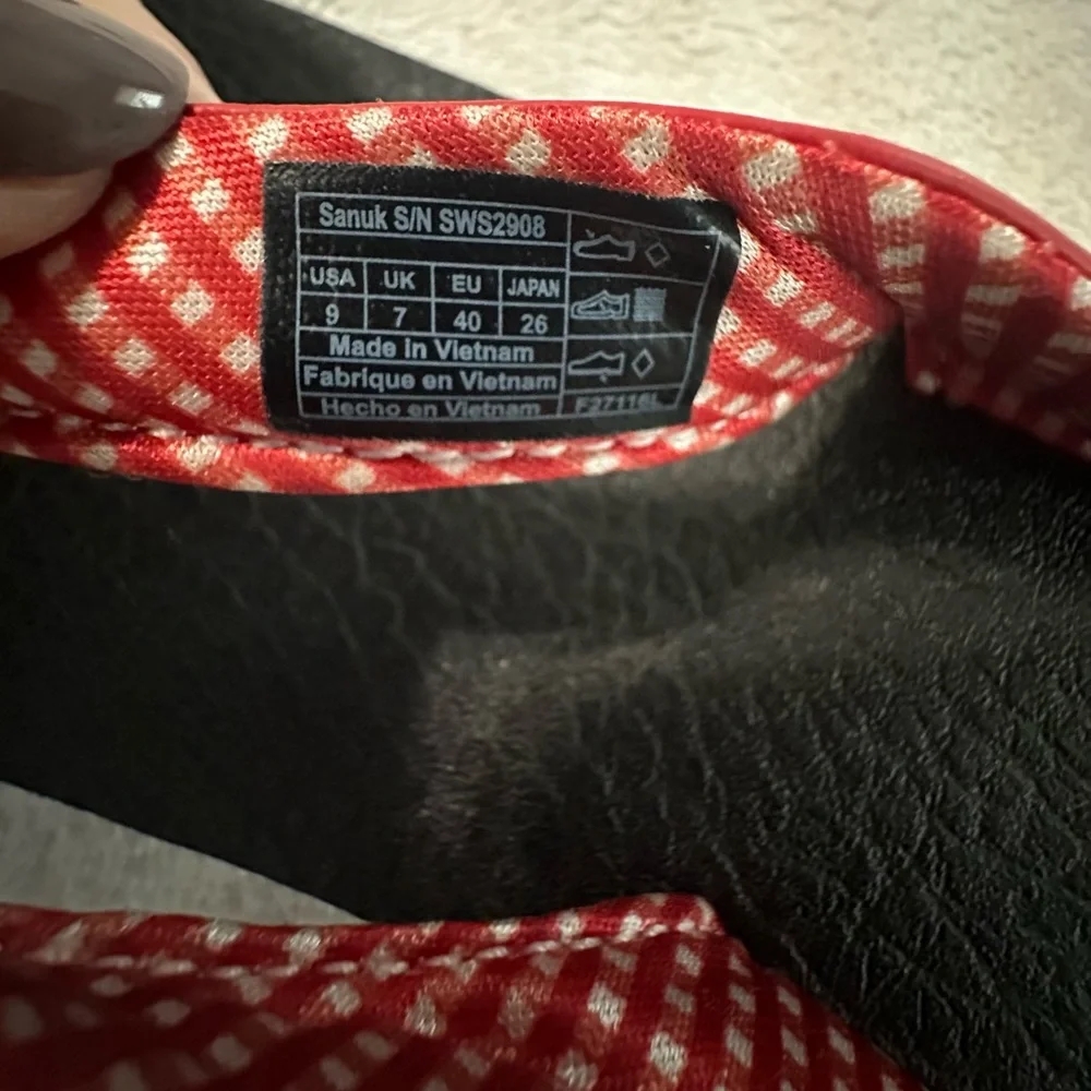 Sanunk Women’s Yoga Mat Bright Red  Sandals - Size 9 - Picture 6 of 6